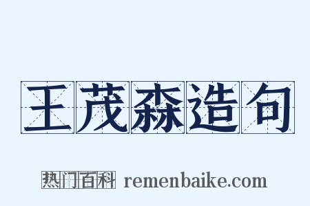 王茂森造句是什么意思的图片